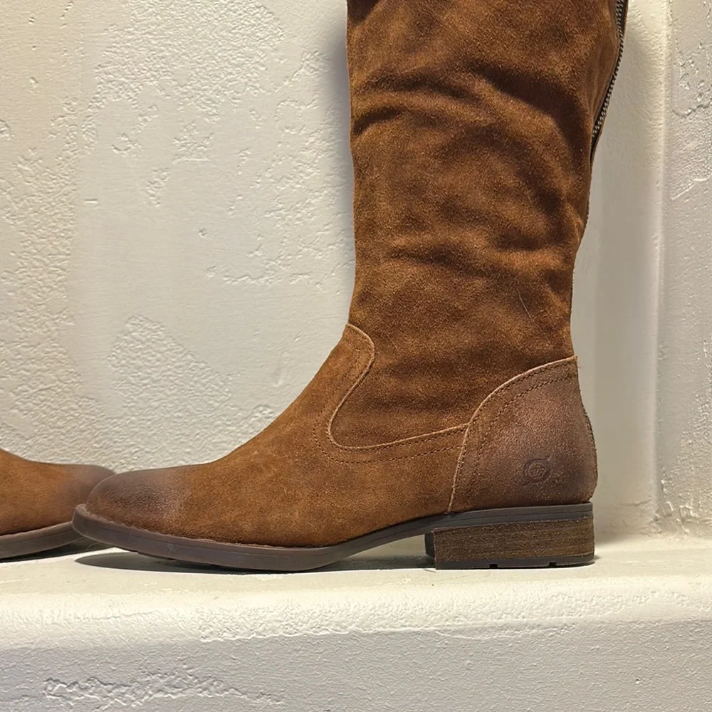 Born Over-the-Knee Suede Boots in Brown